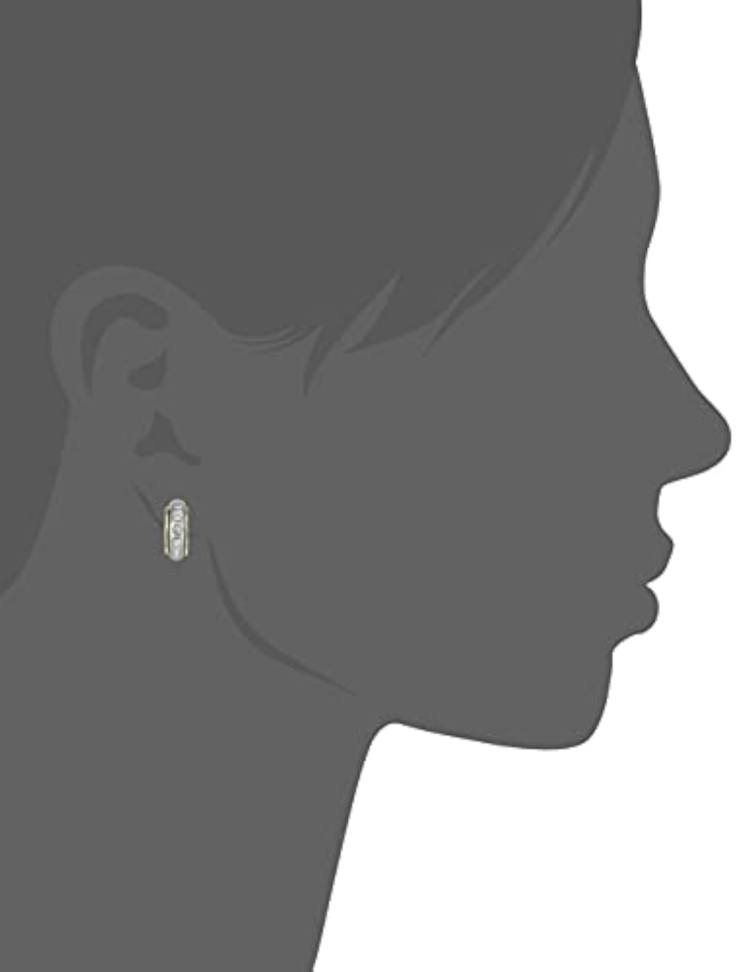 24Kt & Rhodium Plated Crystal Half-Hoop Stud Earrings